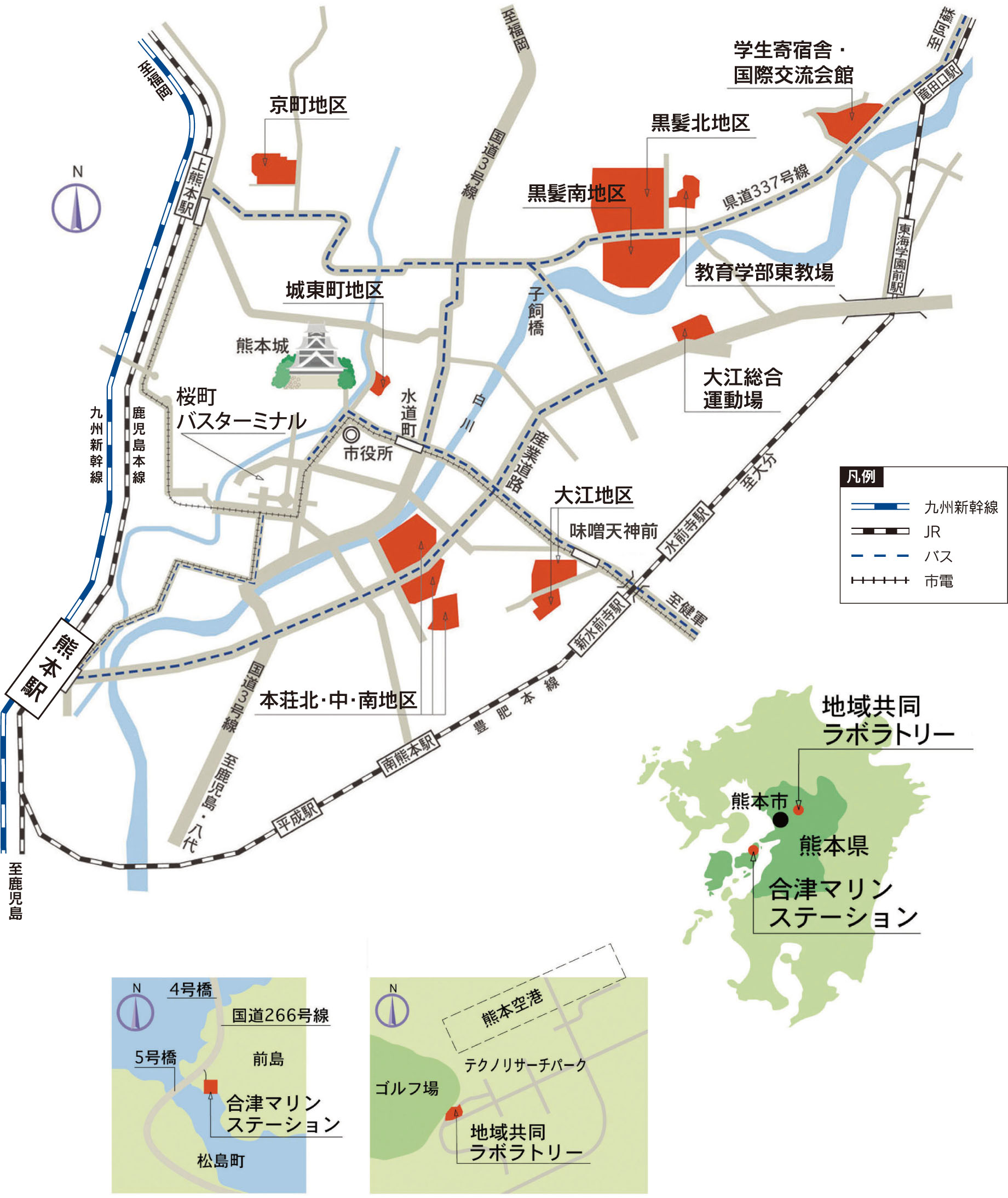 交通アクセス キャンパスマップ 熊本大学