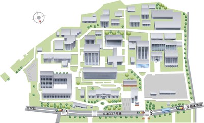 バス通り側から見た黒髪南地区MAP バス通り側から見た黒髪南地区MAP
