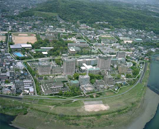 各キャンパスの航空写真 熊本大学